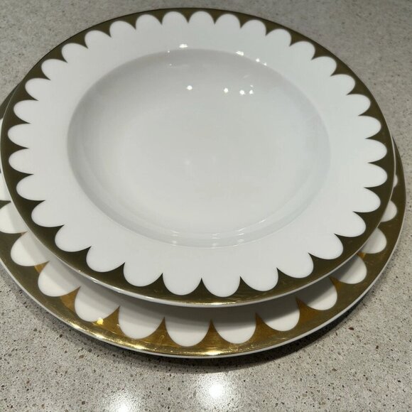 Joseph Sedgh NOY GP30 Gold White Set of Plates for 8 - Picture 6 of 7